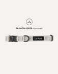 Grey jacquard dog collar, Le Noof