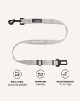 Grey Jacquard Dog Seat Belt