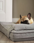 Grey Corduroy Orthopedic Dog Bed