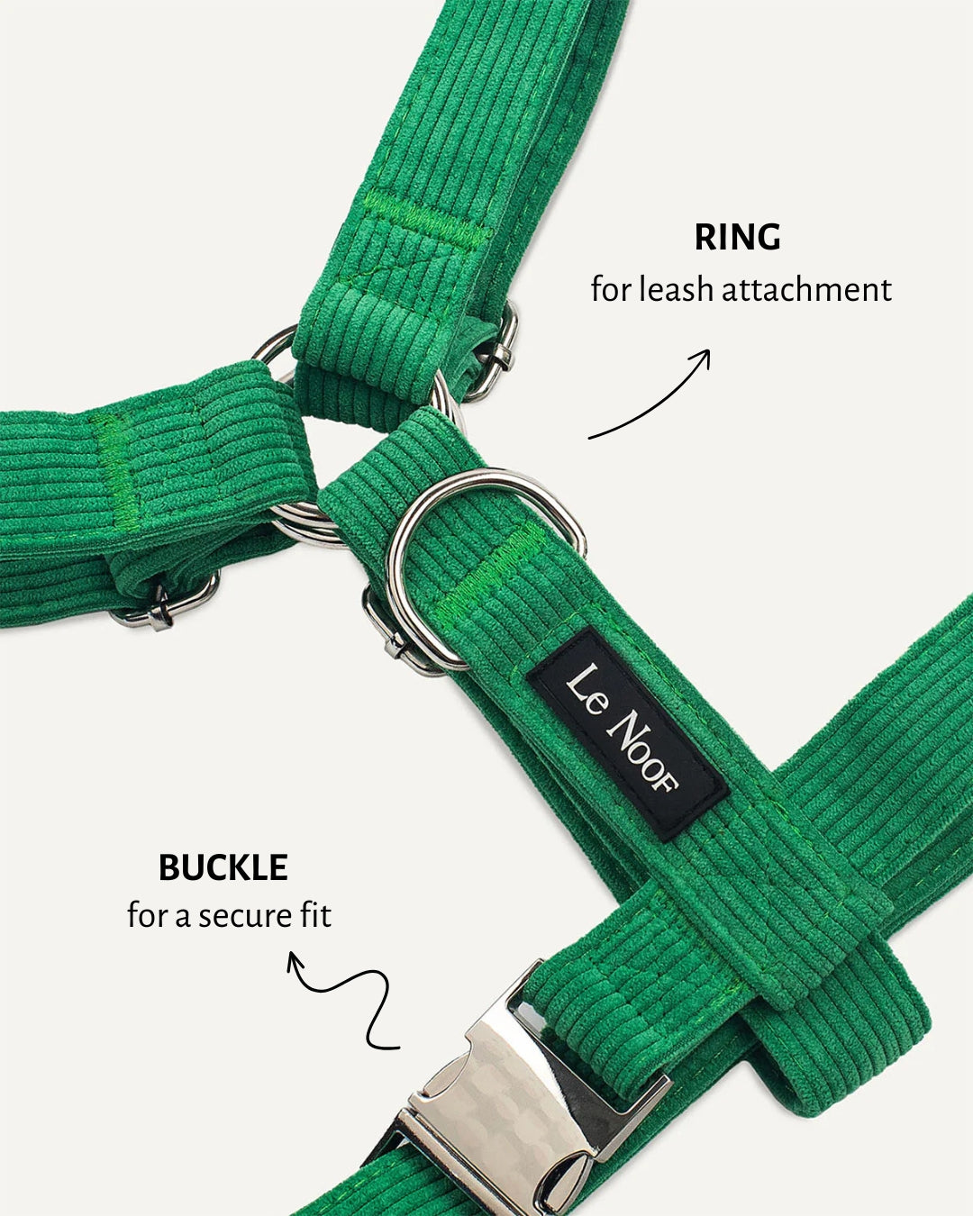 Green Corduroy Step-In Harness