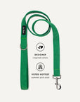Kelly green corduroy dog leash, Le Noof