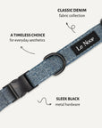 Light Blue Denim Dog Collar