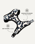 Modern Geometric Print Dog Harness