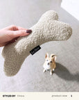 Cream White Boucle Bone Toy