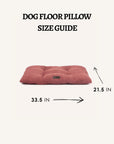 Dusty pink boucle floor dog pillow, Le Noof