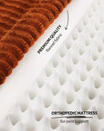 Tan Brown Flannel Orthopedic Dog Bed