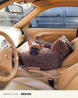 Brown Teddy Travel Car Dog Bed