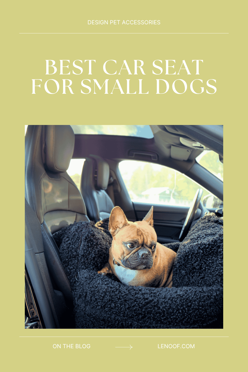 Best Car Seat for Small Dogs blog post cover by Le Noof