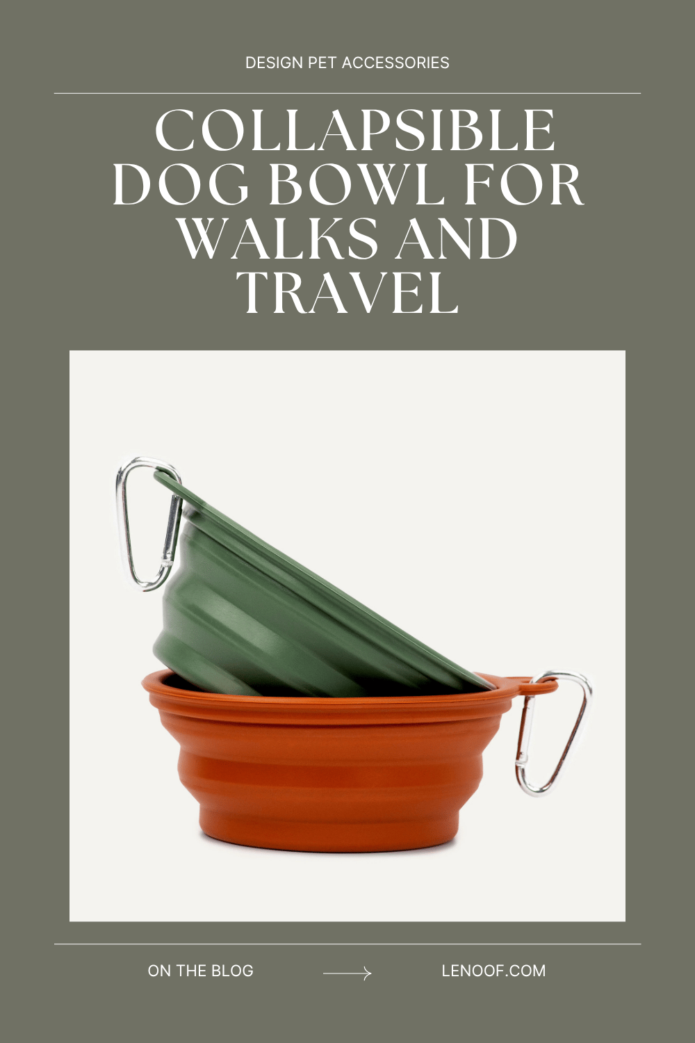 Collapsible Dog Bowl blog post cover by Le Noof