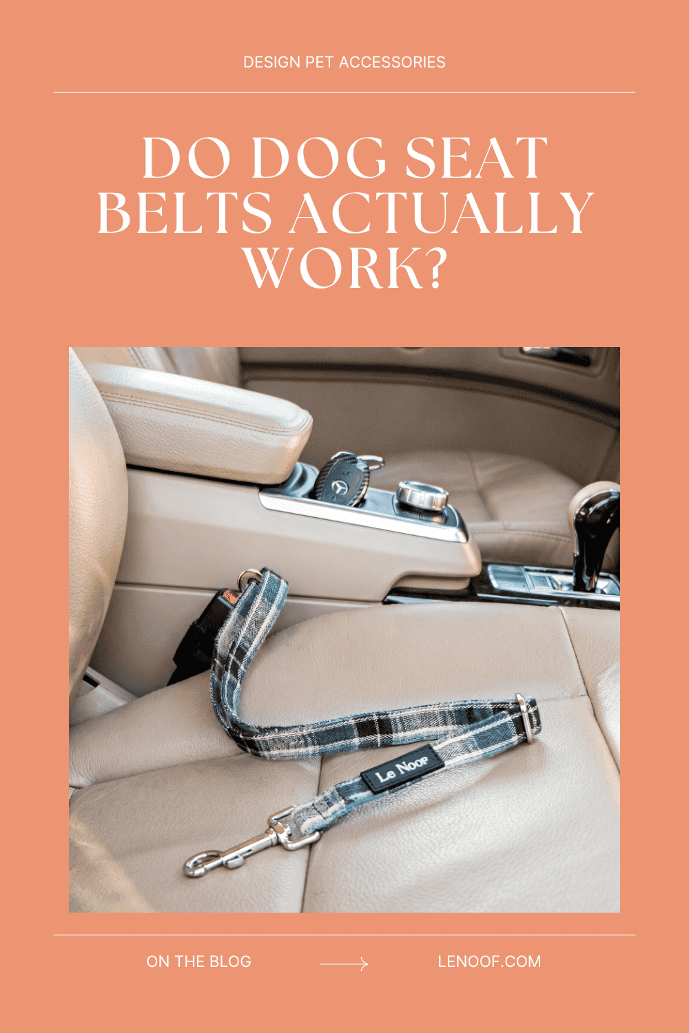 Do Dog Seat Belts Actually Work? - blog post cover by Le Noof