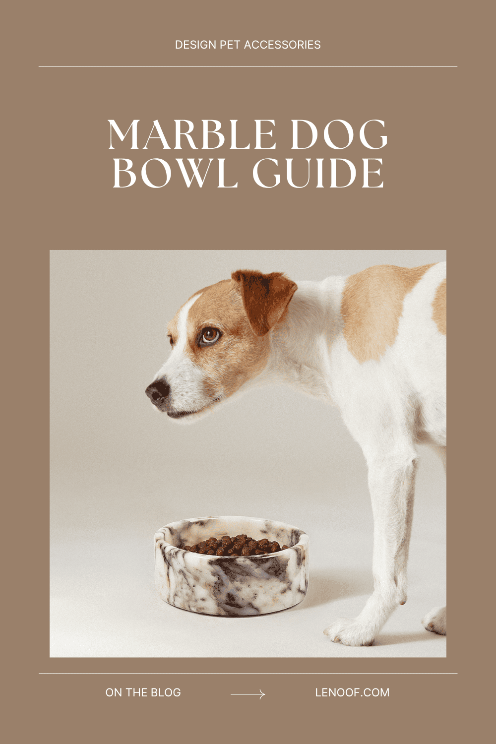 Marble Dog Bowl blog post cover made by Le Noof