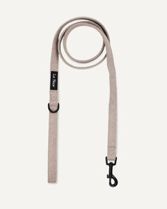 Light brown cotton dog leash made by Le Noof