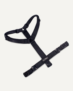 Black Le Noof dog step in harness