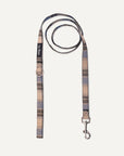 Blue plaid dog leash made by Le Noof