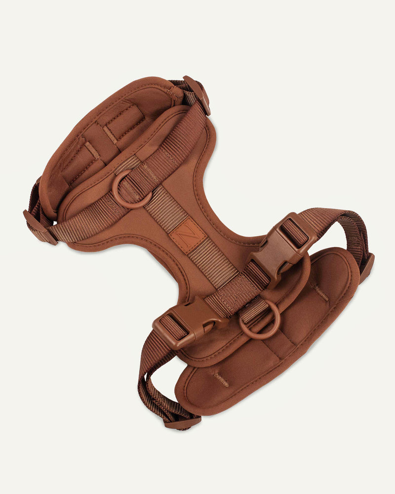 Brown Adjustable No-Pull Dog Harness