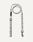 Cow print dog leash made by Le Noof
