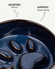 Blue Slow Feeder Dog Bowl