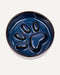 Blue ceramic slow feeder dog bowl by Le Noof