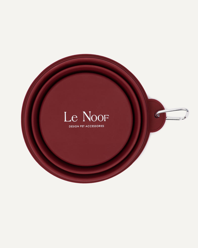 Red silicone dog bowl