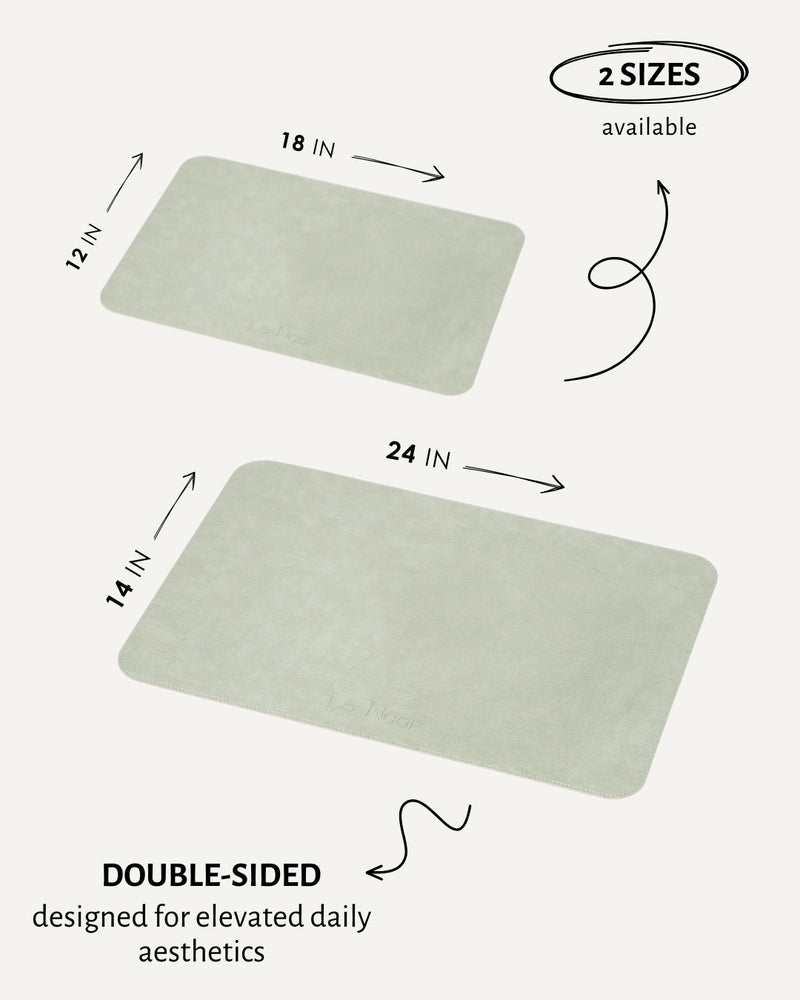 Green double-sided dog bowl mat, Le Noof
