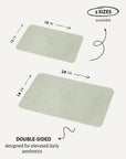Double-Sided Mat Beige/Green