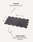 Wavy Double-Sided Mat Black/Brown