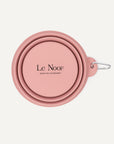 Pink rubber dog bowl foldable