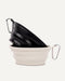 Black & Off White collapsible silicone dog bowls