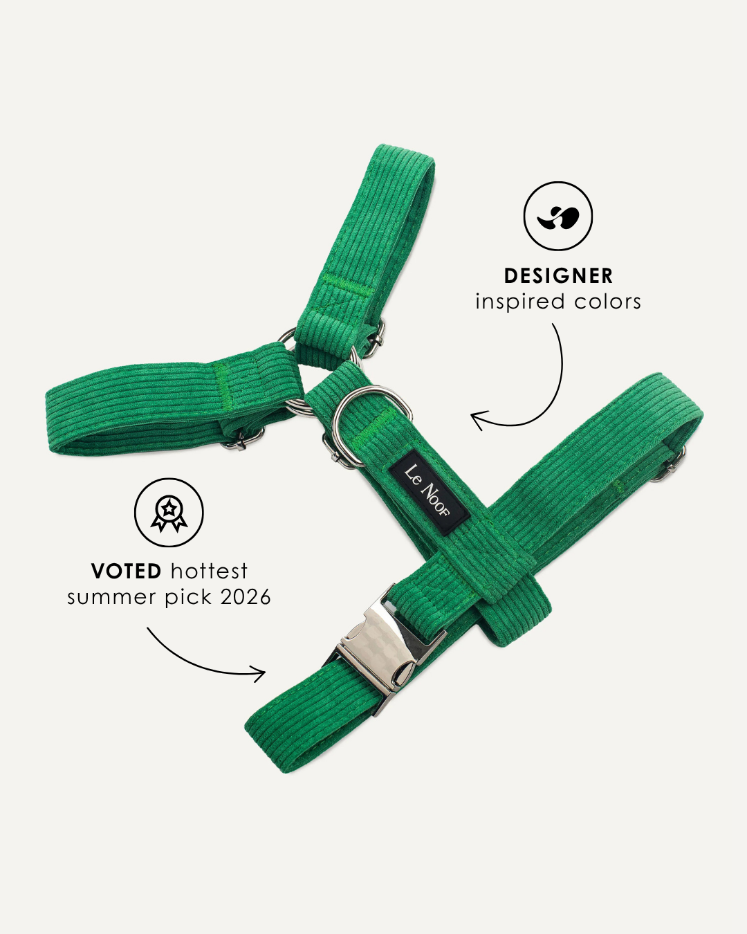 Green corduroy step in harness by Le noof