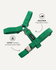 Green corduroy step in harness by Le noof