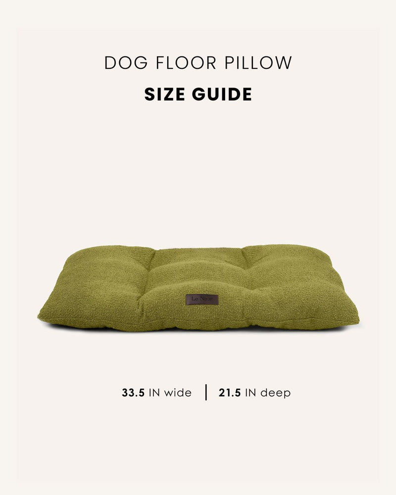 Chartreuse Green Boucle Floor Dog Pillow