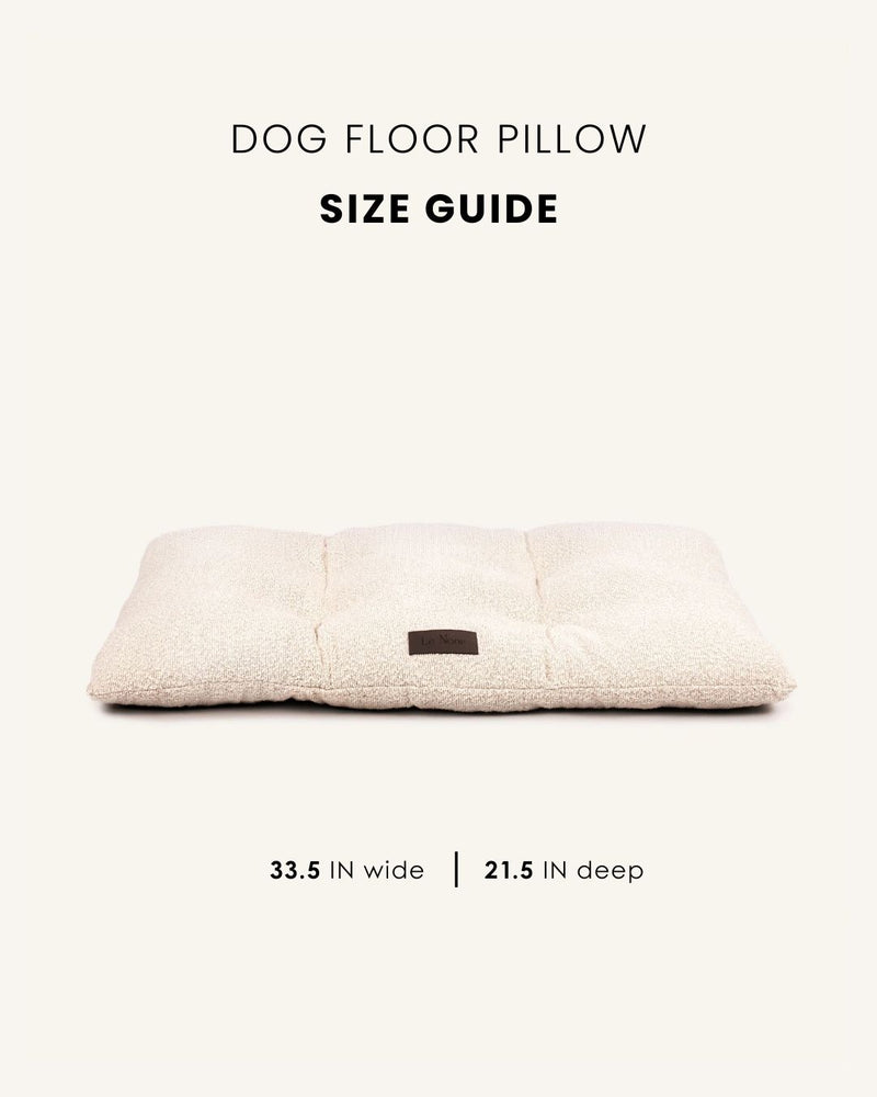Cream White Boucle Floor Dog Pillow