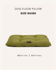 Chartreuse Green Boucle Floor Dog Pillow