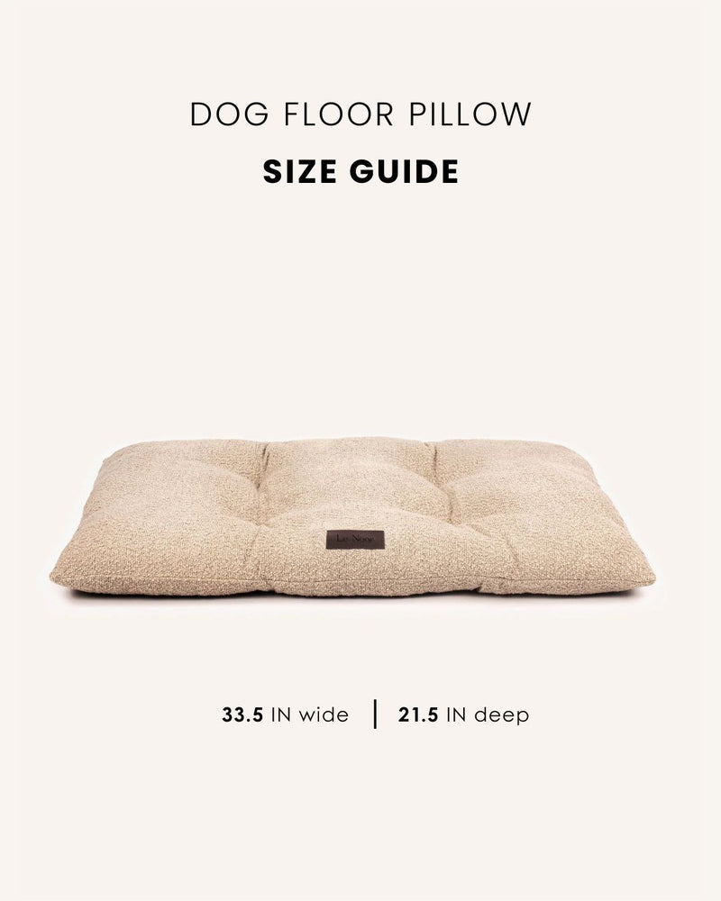 Beige Boucle Floor Dog Pillow