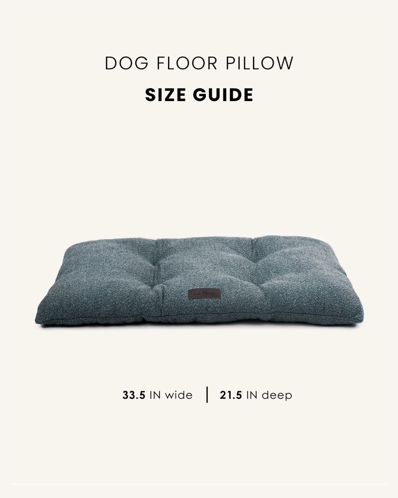 Blue Boucle Floor Dog Pillow