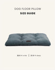Blue Boucle Floor Dog Pillow