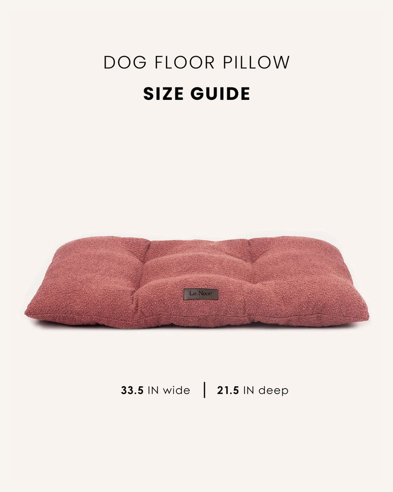 Dusty Pink Boucle Floor Dog Pillow