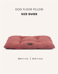 Dusty Pink Boucle Floor Dog Pillow