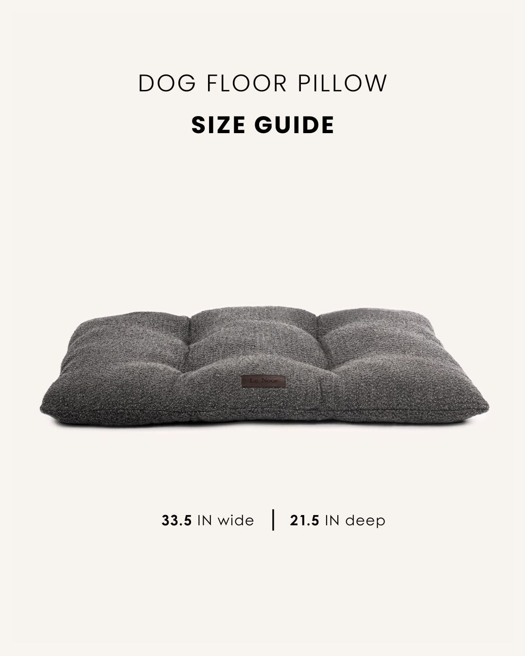 Grey Boucle Floor Dog Pillow