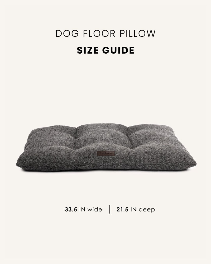 Grey Boucle Floor Dog Pillow