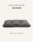 Grey Boucle Floor Dog Pillow