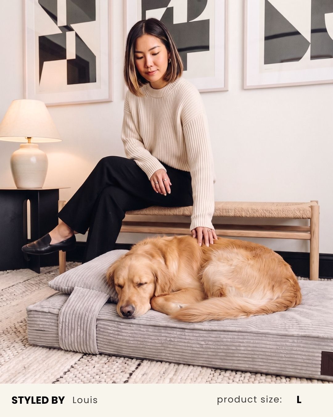 Premium Grey Orthopedic Dog Bed