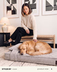 Grey Corduroy Orthopedic Dog Bed