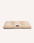Beige Boucle Dog Pillow bed on white background