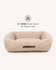 Beige teddy sofa dog bed, Le Noof
