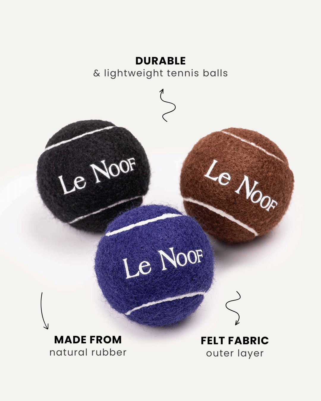 Midnight set dog tennis balls, Le Noof
