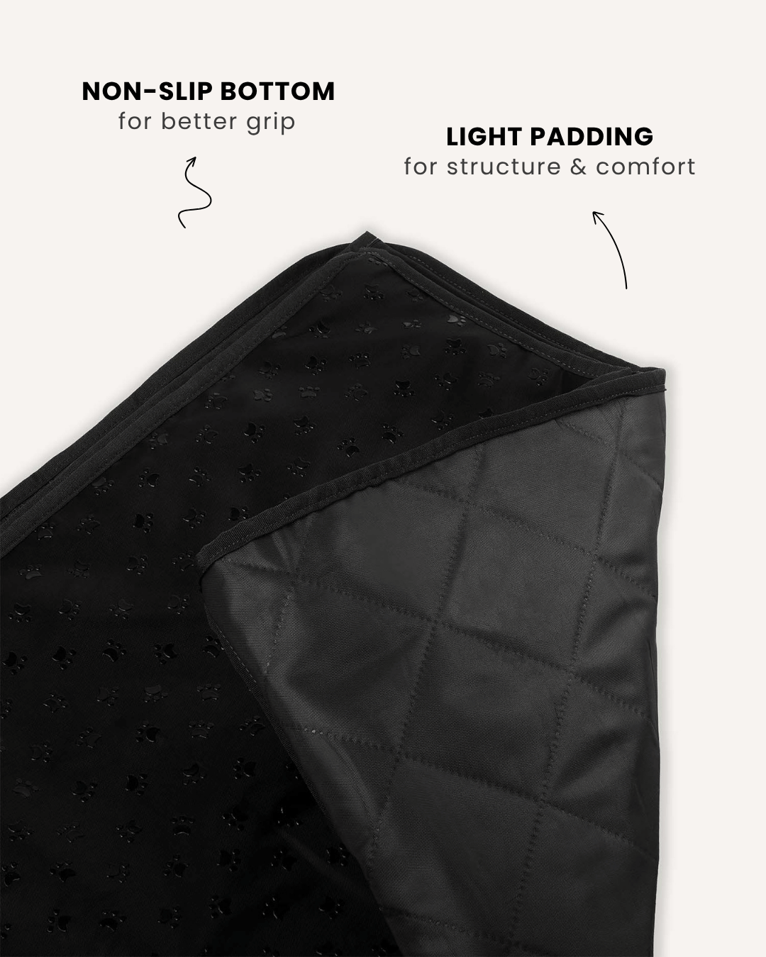 Black elegant dog car seat cover, Le Noof