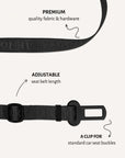 Black Jacquard Dog Seatbelt
