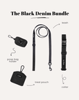 Black Denim Collar Set