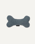 Blue bone boucle dog toy made by Le Noof